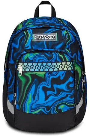 7 for all Mankind Ergonomischer Schulranzen, Tornister für Schule Sport Freizeit, Schulrucksack für Kinder Mädchen und Jungen, mit Trinkflaschenfach, gepolstert, nachhaltig