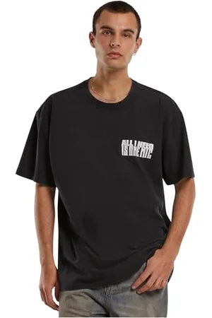 Mister Tee Herren T-Shirt NAS Stillmatic Acid Washed Oversize Tee, lässiges T-Shirt mit Frontprint für Männer, Graphic T-Shirt, Streetwear