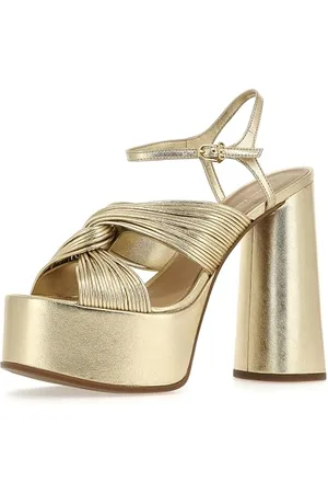 Michael Kors Damen Alessia Sandal, Goldene Blätter, 40 EU