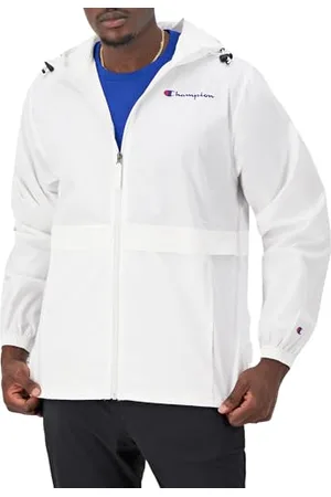 Champion Herren, Stadium Full-Zip, Wind, Water Resistant Jacket for Men Jacke, Weiße kleine Schrift, XXL