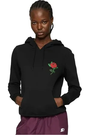 Mister Tee Ladies Rose Hoody S Black