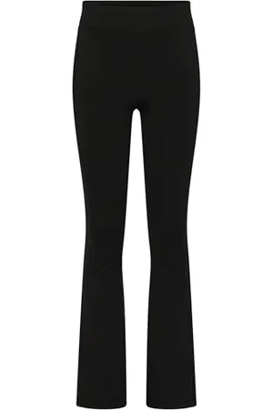 Urban classics Mädchen UCK5020-Girls Recycled High Waist Flared Leggings Hose, Black, 110/116