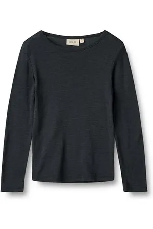 WHEAT Unisex Merino Wolle T-Shirt Langarm Alfie Oeko-Tex, ,122