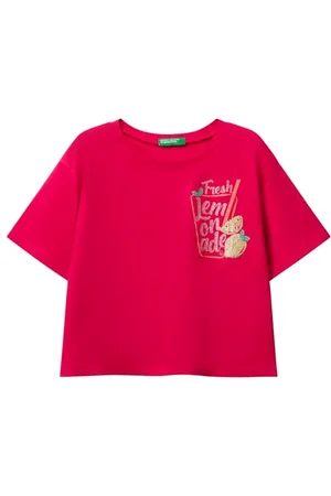 Benetton Mädchen 35ryc10oz T-Shirt, , 130 cm
