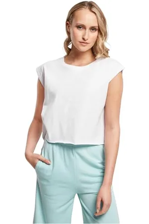 Urban classics Damen TB4379-Ladies Organic Short Tee T-Shirt, White, S