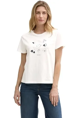 TOM TAILOR Basic T-Shirt aus Bio-Baumwolle, Multicolor Navy dot Structure, L