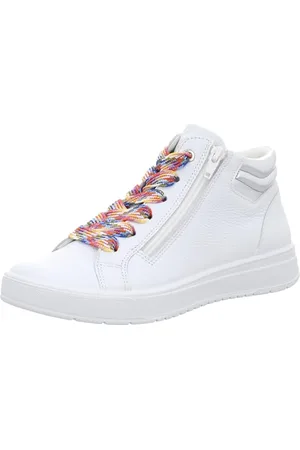 ARA Damen ROM Sneaker, Weiss,Silber, 38 EU
