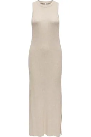 ONLY Damen Onltara Sl Rib O-Neck Maxi Dress KNT, , X-Large