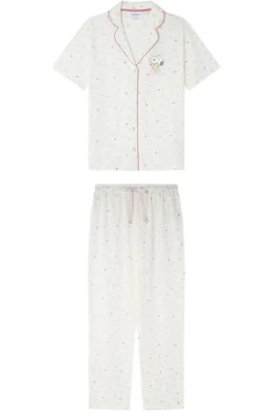 Women secret Damen Long Pyjama Multilicense Lucky Love Snoopy Pyjamas, , 42