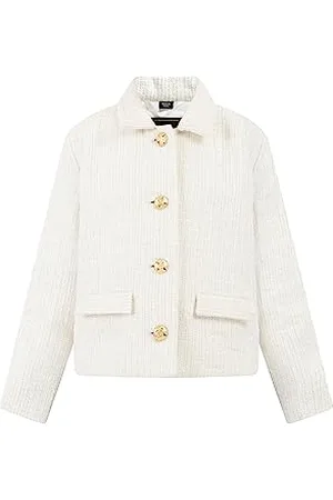 Mimo Mädchen Blazerjacke 26927478-MI01, Wollweiss, 134