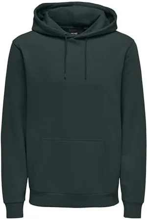 Only & Sons Herren O&S Weicher Kapuzen Pullover Basic Sweatshirt Hoodie Jumper Sweater ONSCERES, Farben: , Größe Pullover:L