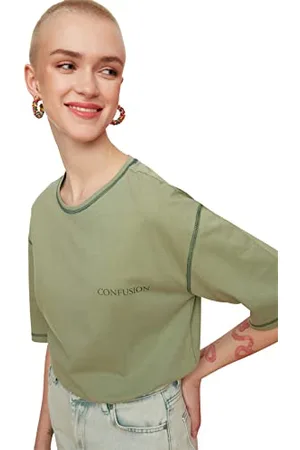 Trendyol Caryoca genäht gedrucktes loses gestricktes T-Shirt,