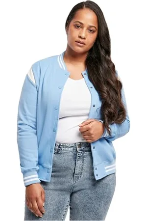 Urban classics Damen TB2618-Ladies Inset Sweat Jacket College-Jacke, , 3XL