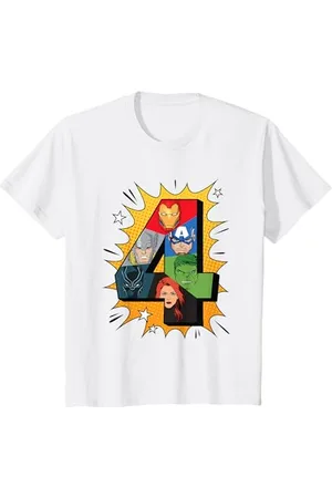 Marvel Kinder Comics 4 Geburtstag T-Shirt