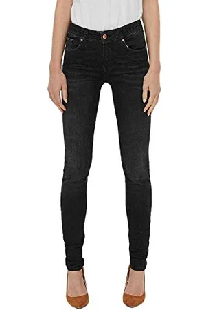 VERO MODA Womens Black Jeans Stretch