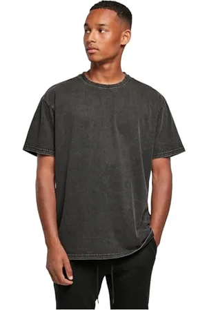 Build Your Brand Herren BY189-Acid Washed Heavy Oversize Tee T-Shirt, Black, XXL