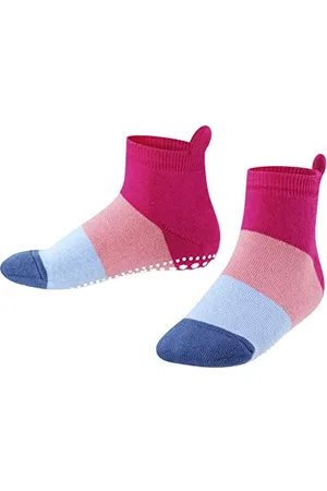 Falke Unisex Kinder Colour Block Haussocken rutschhemmende Noppen auf der Sohle komfortabel mit Plüsch hautfreundlich flache Naht gegen Druckstellen atmungsaktive nachhaltige Baumwolle 1 Paar