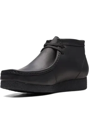 Clarks Shaacre Boot, Chukka-Schuhe für Herren, schwarzes Leder, 41,5 EU