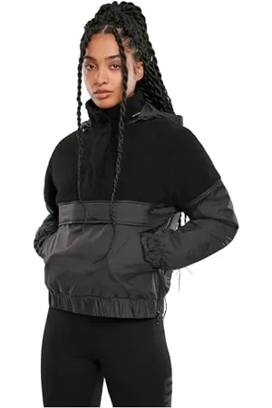 Urban classics Damen TB3990-Ladies Sherpa Mix Pull Over Jacket Jacken, , 3XL