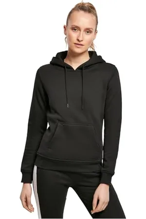 Build Your Brand Damen Ladies Heavy Hoody Jacke, per pack Schwarz (Black 00007), Large (Herstellergröße: L)