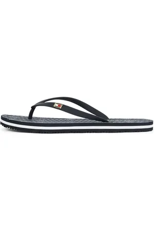 Tommy Hilfiger Damen Flip Flops Strap Beach Sandals mit Logo, Blau (Space Blue), 37