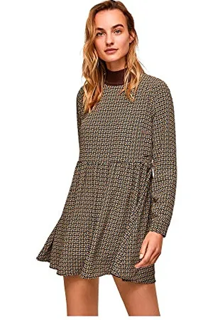Pepe Jeans Diana Damen Kleid Blumen Langarm, , Medium