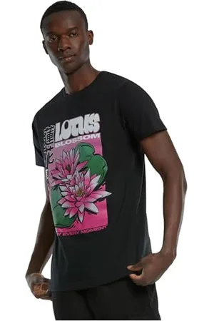 Mister Tee Herren T-Shirt Lotus Flower Tee, T-Shirt mit Frontprint für Männer, Graphic T-Shirt, Streetwear
