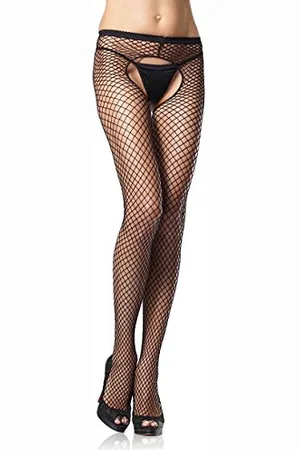 Leg Avenue Damen Crotchless + Strumpfhose, , Plus Size