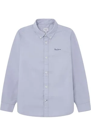 Pepe Jeans Jungen NACE Hemd, Blue (Oxford Blue), 6 Jahre