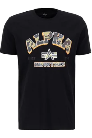 Alpha Industries College Camo T T-Shirt für Herren Black