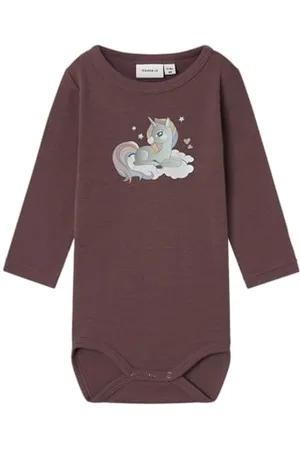 NAME IT Baby-Mädchen Nbfwillitus Wool Ls Body Noos Langarmbody, , 68