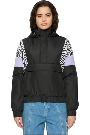 Urban classics Damen TB3063-Ladies AOP Mixed Pull Over Jacket Jacke, , 5XL