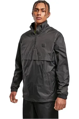 Urban classics Herren TB2748-Stand Up Collar Pull Over Jacket Jacke, Black, L