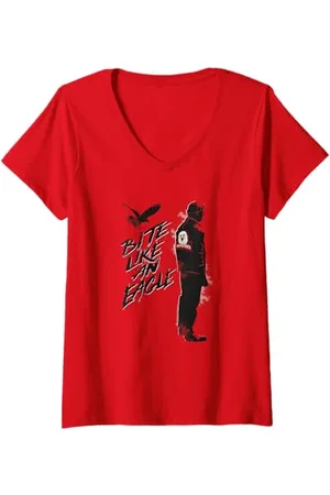 Cobra Kai Damen Beißen wie ein Adler T-Shirt mit V-Ausschnitt