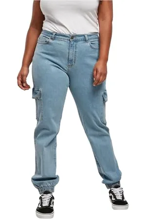 Urban classics Damen Ladies Organic Stretch Denim Cargo Pants Hose, , 31
