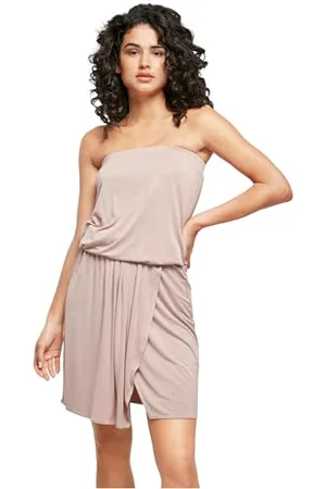 Urban classics Damen TB4368-Ladies Viscose Short Bandeau Dress Lässiges Kleid, , XL