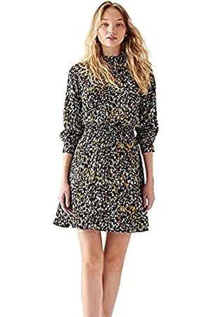 Mavi Damen Printed Dress Kleid, , Mittel