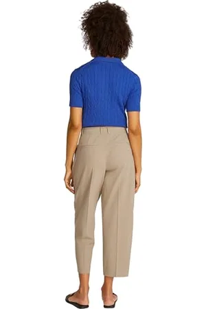 Tommy Hilfiger Damen Stoffhose Stretch Tapered Knöchelfrei, , 34