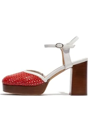 Fly London Damen ELZA241FLY Pumps, DK. RED/White, 39 EU