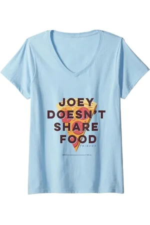 Friends Damen Joey teilt kein Essen, Pizza, Slice, Humor T-Shirt mit V-Ausschnitt