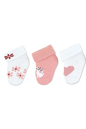 Sterntaler Baby Mädchen Baby Socken Erstlingssocken 3er Pack Blumen - Socken Baby, Babysöckchen, Babysocken - aus Baumwolle -
