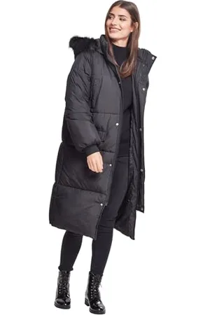 Urban classics Damen TB2382-Ladies Oversize Faux Fur Puffer Coat Jacke, , XX-Large