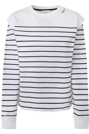 Pepe Jeans Damen Jena Sweatshirt, Weiß (White), M