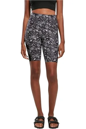 Urban classics Damen Ladies High Waist Tech Mesh AOP Cycle Shorts, , 5XL