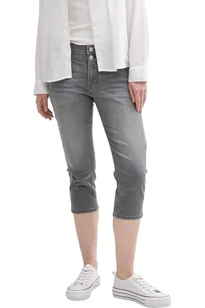 TOM TAILOR Kate Slim Jeans, Used Mid Stone Blue Denim, 25/30