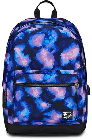 7 for all Mankind Schulrucksack Pro erweiterbar The Double, Lila Fuchsia, Rucksack Mono-Fach mit Powerbank inklusive, USB Plug, PC-Tasche und Trinkflaschentasche, mittelgroßer Rucksack, Mädchen, , Taglia
