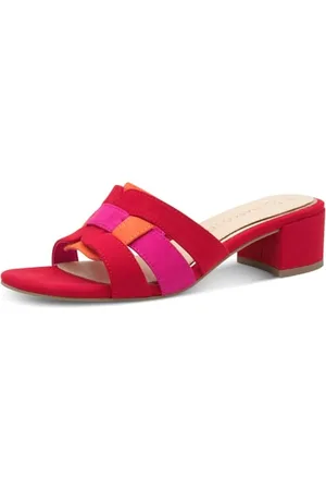 Marco Tozzi Damen Pantoletten mit Blockabsatz Elegant, Rot , 37 EU