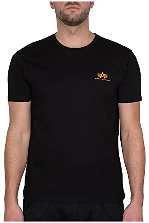 Alpha Industries Herren Basic T Small Logo T-Shirt, Blickdicht, Black, M EU
