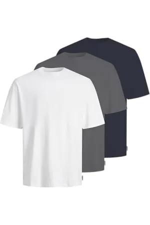JJ Herren Jreb Loose Fit Ss Tee 3-Pack Mp, White, L (3er Pack)