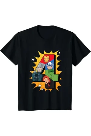 Marvel Kinder Comics 4 Geburtstag T-Shirt